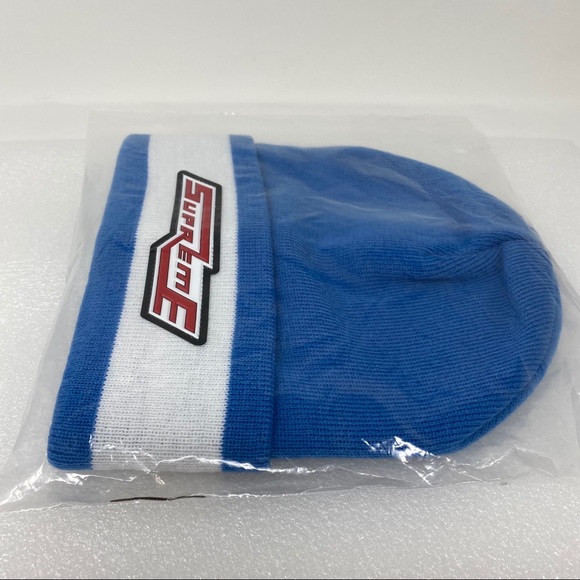 Supreme Cuff Stripe Beanie Blue Hat FW20BN54 - Picture 5 of 5